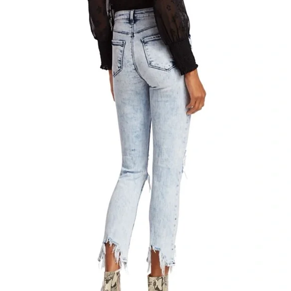 L'AGENCE High Line Skinny Jeans Calypso Distressed Destructed Acid Wash Size 25 - Picture 2 of 16